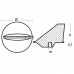 Anod Mercury trim tab 35CP si peste, din aluminiu Anod Mercury trim tab 35CP si peste, din aluminiu