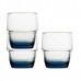 Set 6 pahare suprapozabile Party Blue - 280 ml