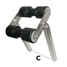 Rola centrala peridoc dubla cu suport tub zincat Rola centrala peridoc dubla cu suport tub zincat