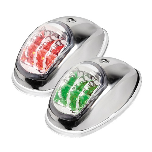 Lumini navigatie pereche Evoled, capac inox - Osculati Lumini navigatie pereche Evoled, capac inox - Osculati