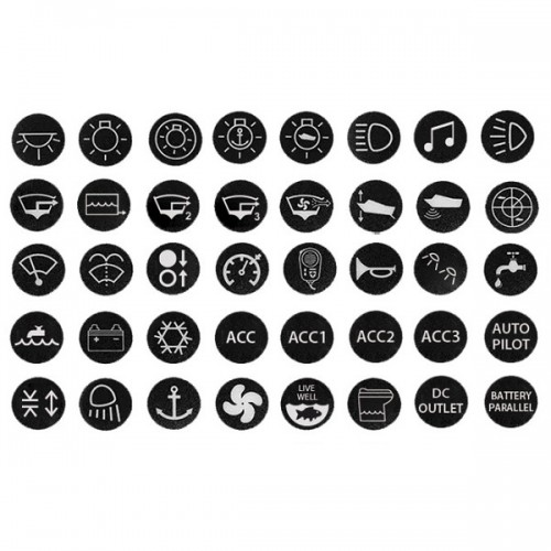 Folie etichete autoadezive pentru intrerupatoare rotunde Folie etichete autoadezive pentru intrerupatoare rotunde