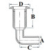 Tub evacuare apa PVC/Negru/Fata Inox si cot 90°