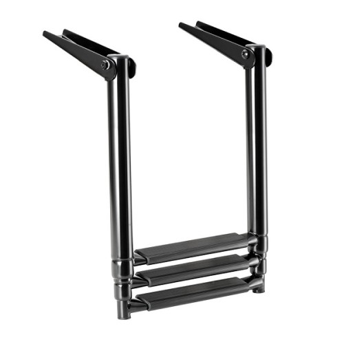 Scara telescopica aplicata pentru platforma - AISI 316, neagra Scara telescopica aplicata pentru platforma - AISI 316, neagra