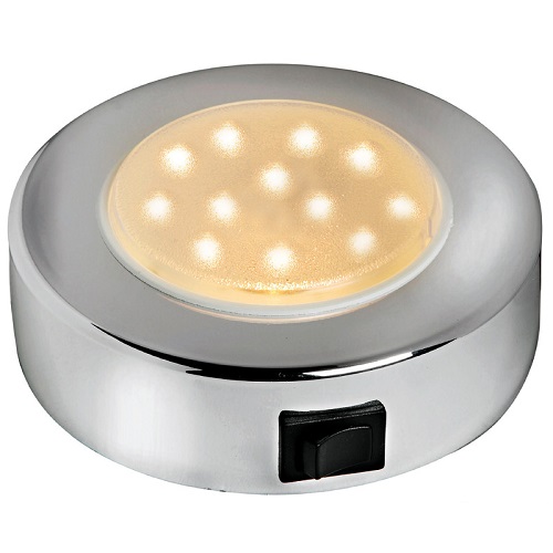 Lampa rotunda Batsystem 12 LED SMD cromata Lampa rotunda Batsystem 12 LED SMD cromata