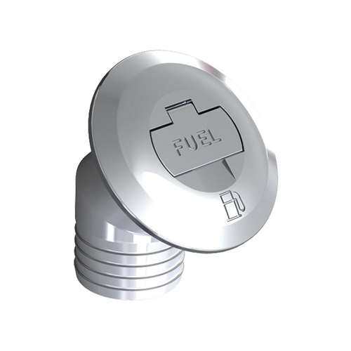 Gura alimentare rezervor cu cheie - cot 30o, din alama chromata Gura alimentare rezervor cu cheie - cot 30o, din alama chromata