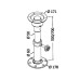 Picior telescopic din aluminiu anodizat