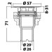 Tub evacuare apa cockpit/punte cu capc inox 